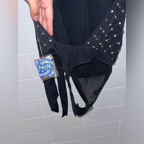NWT Free People Bling Bling Cha Ching Rhinestones Studded Embellished Bodysuit - Picture 10 of 10